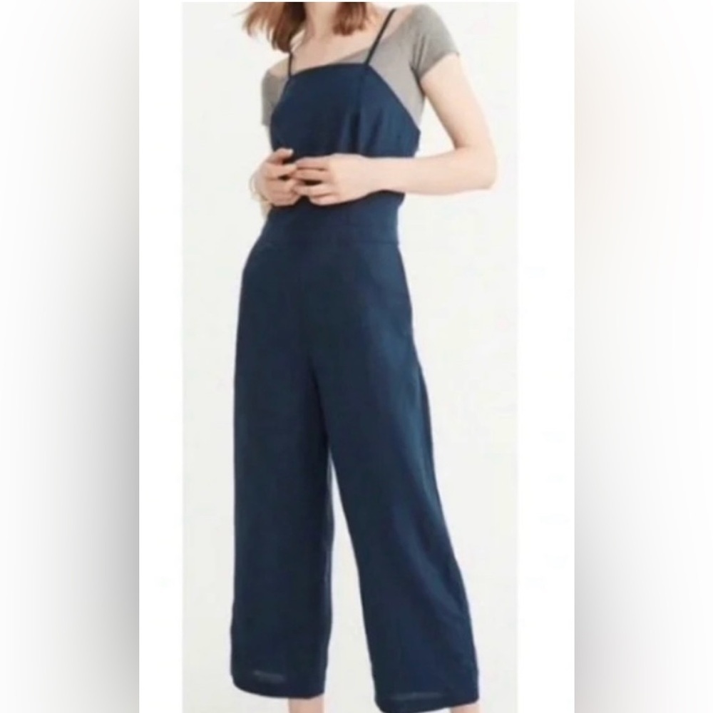 Abercrombie & Fitch Chambray Blue Lace Back Romper 4